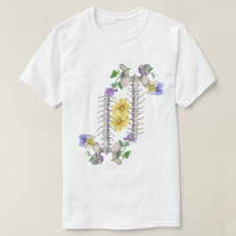 Floral Anatomy - Vertebrae, Hip Bone T-Shirt