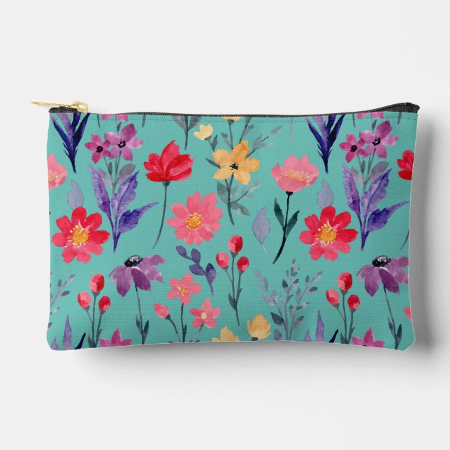 Floral And Glamour Seamless Pattern Nature     Zubehörtasche (Vorderseite)