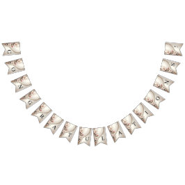 Floral and Pearl Embellishments Bunting Flag Wimpelkette