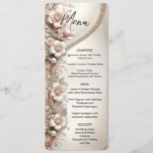 Floral and Pearl Embellishments Menu
