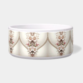 Floral and Pearl Embellishments Pet Bowl Napf