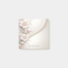 Floral and Pearl Embellishments Post it Notes Post-it Klebezettel