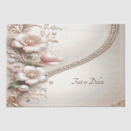 Floral and Pearl Embellishments Tissue Paper Seidenpapier