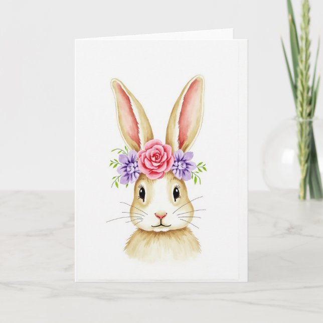Floral Animal Watercolor Art Card Karte (Vorderseite)