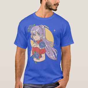 Floral Anime Girl Japan Blume T-Shirt