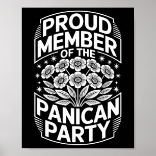 Floral Anti Trump Panican Party Poster