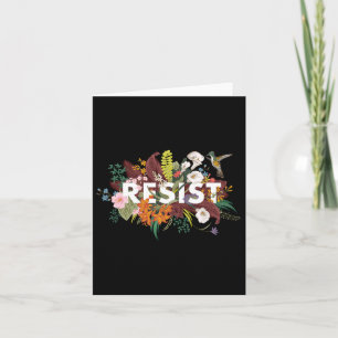 Floral Anti Trump politischer Protest Karte
