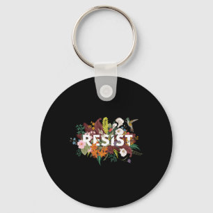 Floral Anti Trump politischer Protest Schlüsselanhänger