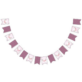 Floral Antlers Pink Party Garland Geburtstagsdekor Wimpelkette