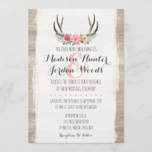 Floral Antlers Rustikale Hochzeit Personalisiert f
