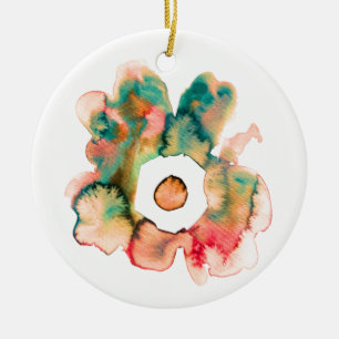 Floral Aquarell handgezeichnete abstrakte Keramik Ornament