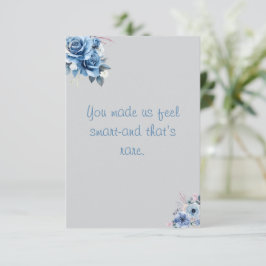 Floral Aquarelllehrer Geschichte schätzen Dankeskarte