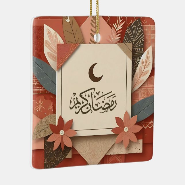 Floral Arabisch Ramadan Mubarak Keramikornament (Rechts)