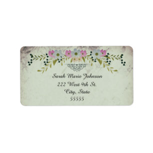 Floral Arch Wedding Address Labels Adressaufkleber