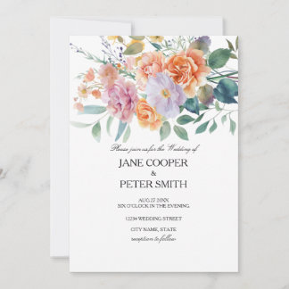 Floral arrangement. Budget Wedding Invitation Einladung