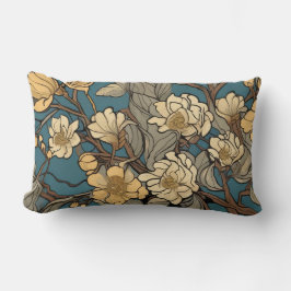 Floral Art Deco Jugendstil Design Lendenkissen
