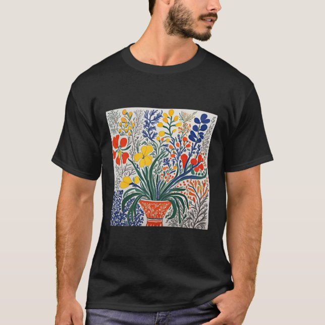 Floral Art Matisse Inspiriert T-Shirt (Vorderseite)