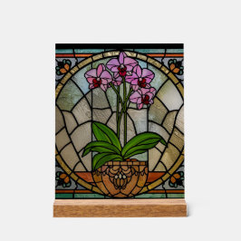 Floral Art Nouveau Acrylic Stained Glass Wall Art  Acrylschild