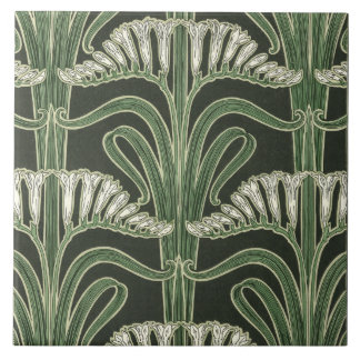 Floral Art Nouveau Design Fliese