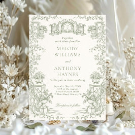 Floral Art Nouveau–Inspired Wedding Stationery Einladung