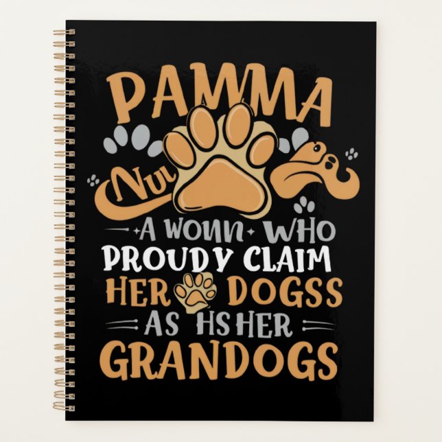 Floral Art Pawma Noun Definition Mama Oma Dog Planer (Vorderseite)