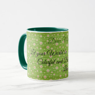 Floral auf Holz Populäre Anpassung von Text Tasse