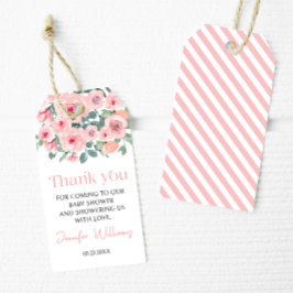 Floral baby bluse baby dusche danke Ihnen Geschenk Geschenkanhänger