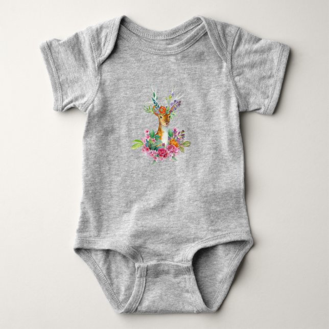 Floral Baby Deh Tier Niedlich Hübsch Strampler (Vorderseite)