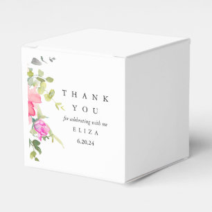 Floral Baby Dusche Danke Watercolor Geschenkschachtel