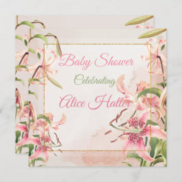 Floral Baby Dusche Feiertagskarte