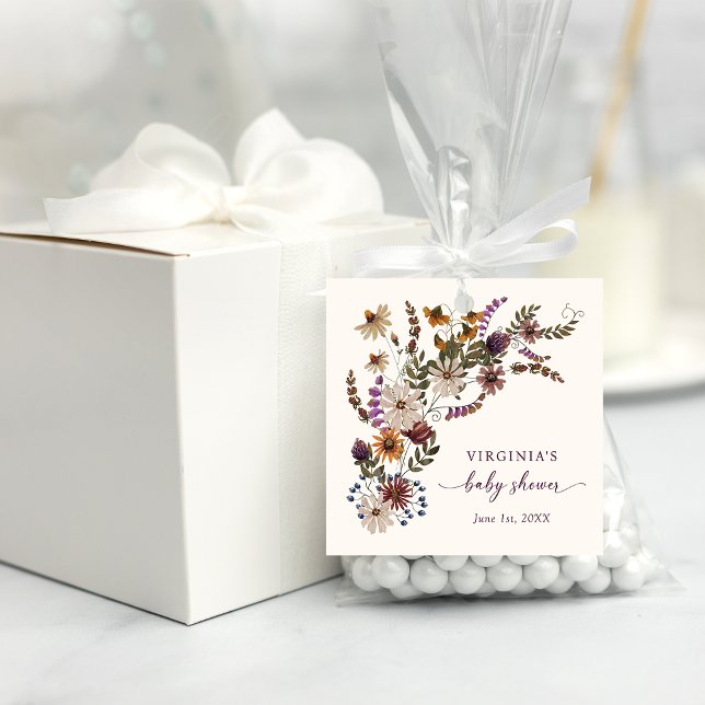 Floral Baby Dusche Geschenkanhänger (Floral Baby Shower Favor Tags
)