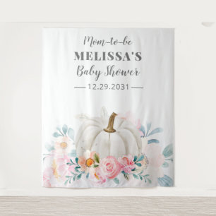 Floral Baby Dusche Pink Roses Pumpkin Mama zu sein Wandteppich