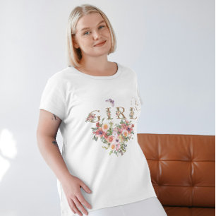 Floral Baby Girl Duwer Mama wird T-Shirt