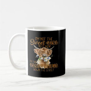 Floral Baby Highland Cow Bandana nicht heute Heife Kaffeetasse