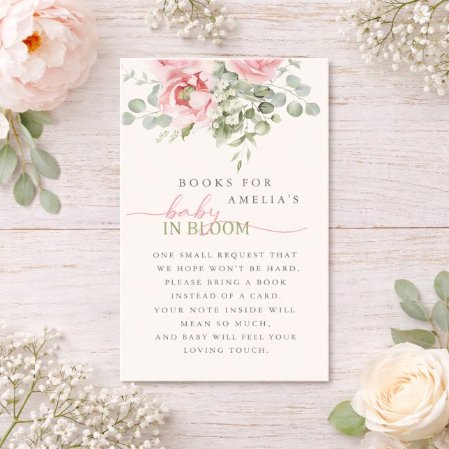Floral Baby in Bloom Books for Baby Card Visitenkarte (Floral Baby in Bloom Books for Baby Card)
