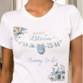 Floral Baby in Bloom Mommy zu Baby Boy Dusche T-Shirt