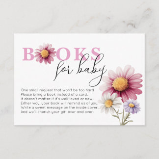 Floral Baby Shower Books für Baby Card Begleitkarte