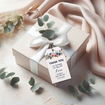 Floral Baby Shower Fevor Tags — Kundenspezifisch D