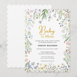 Floral Baby Shower invitation, Baby in Bloom Einladung
