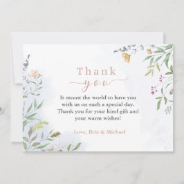 Floral Baby Shower Thank You Card Einladung