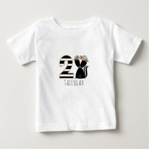 Floral Baby Skunk Stripes Zweites Shirt