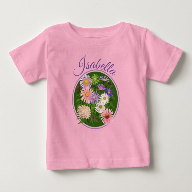 Floral Baby top - T - Shirt romantisch-böhmisch-ro (Vorderseite)