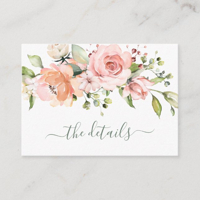 Floral Bachelorette Wochenende Informationen Karte (Vorderseite)