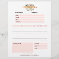 Floral Bakery Rolling Pin Eisfabrik Order Form