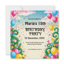 Floral Balloon Celebration for Birthday