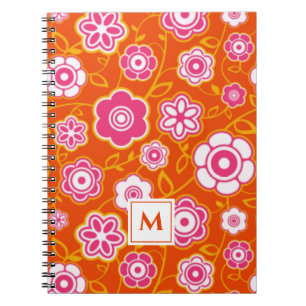 Floral Bandana Print Monogram Notizblock
