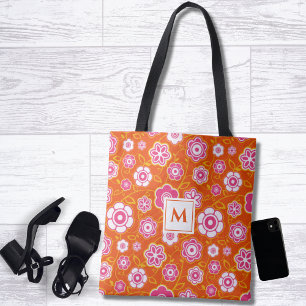 Floral Bandana Print Monogram Tasche