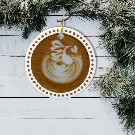 Floral Baristas Art in Latte Keramikornament