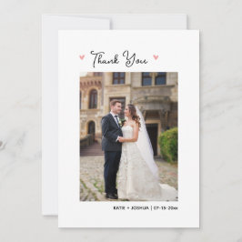 Floral Basketball Hochzeit Foto Danke Karte