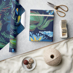 Floral Batik malen ukrainische Folkloremalerei Sti Geschenkpapier